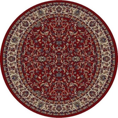 CONCORD GLOBAL TRADING Concord Global 40600 5 ft. 3 in. Jewel Kashan - Round; Red 40600